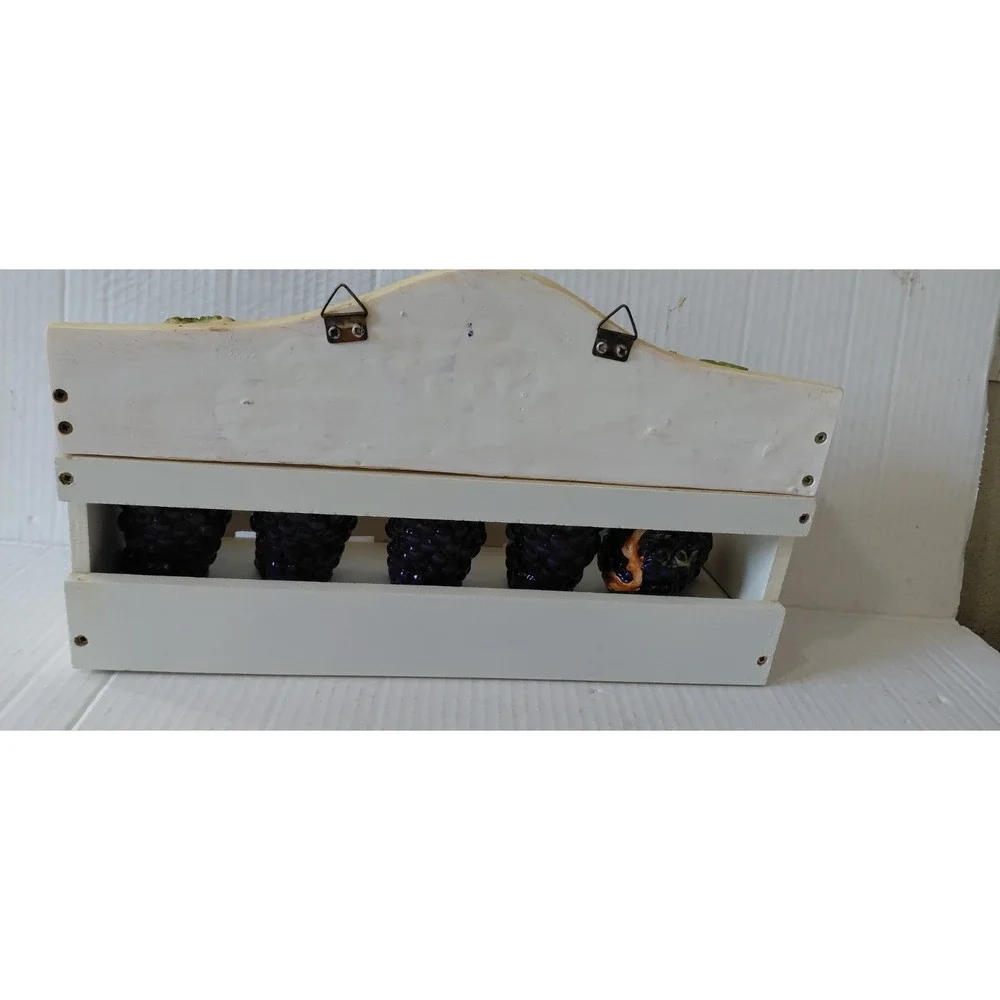 Cottagecore Tuscan grape Retro Kitchen Vintage Countryhouse Rustic spice Rack